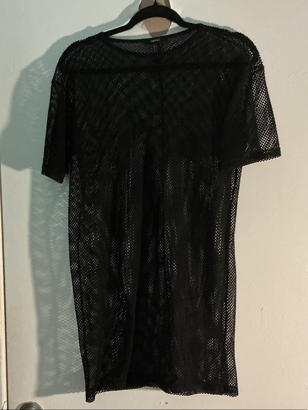 Forever 21 Black Mesh Beach Cover-Up Tunic